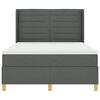 vidaXL Cama tipo Box Spring con colch&oacute;n Gris 140 x 190 cm tela