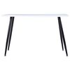 vidaXL Mesa de comedor MDF blanco y negro 120x60x74 cm