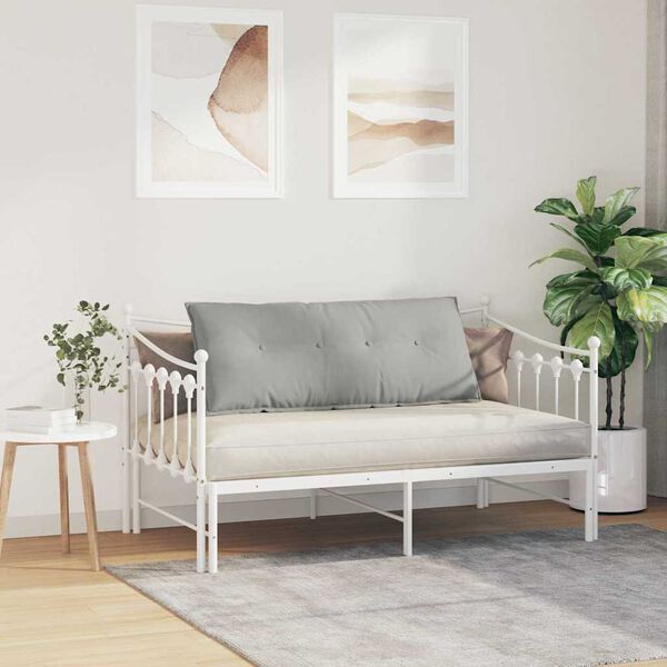 vidaXL Coj&iacute;n de Espalda Gris Claro 120 x 50 cm Tela de microfibra