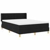 vidaXL Cama tipo Box Spring con colch&oacute;n Negro 200 x 160 cm Poli&eacute;ster