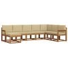 vidaXL Conjunto de sof&aacute;s de exterior 8 uds. Natural y Beige