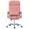 vidaXL Silla de oficina reclinable masaje cuero sintético rosa