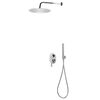 vidaXL Sistema de ducha acero inoxidable 201 plateado