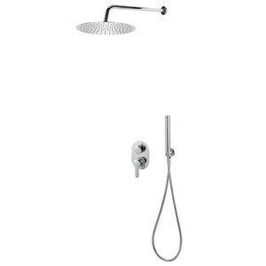 vidaXL Sistema de ducha acero inoxidable 201 plateado