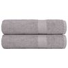 vidaXL Toallas de ba&ntilde;o FROGN 2 uds gris 100x150 cm 360 g/m&sup2;