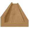 vidaXL Estante de pared con estante 4 pcs Marr&oacute;n 100 x 9 x 3 cm