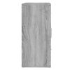 vidaXL Aparador de madera contrachapada gris Sonoma 91x29,5x65 cm