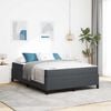 vidaXL Estructura de cama con colch&oacute;n Gris oscuro 140 x 190 cm tela