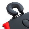 vidaXL Camilla de masaje plegable 3 zonas aluminio negro y rojo