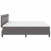 vidaXL Cama tipo Box Spring Gris 200 x 200 cm Cuero sint&eacute;tico