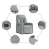 vidaXL Sill&oacute;n reclinable el&eacute;ctrico tela gris claro