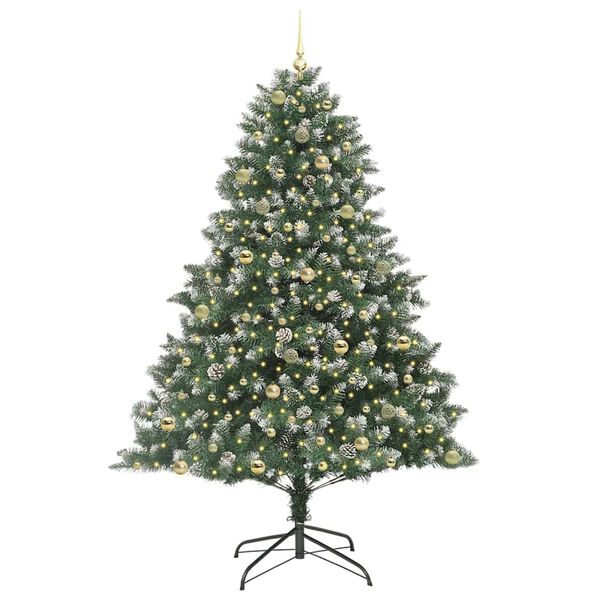 vidaXL &Aacute;rbol de Navidad artificial Verde 240 cm PVC, Pl&aacute;stico y Acero