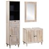 vidaXL Juego de muebles de ba&ntilde;o 3 uds. Madera de ingenier&iacute;a