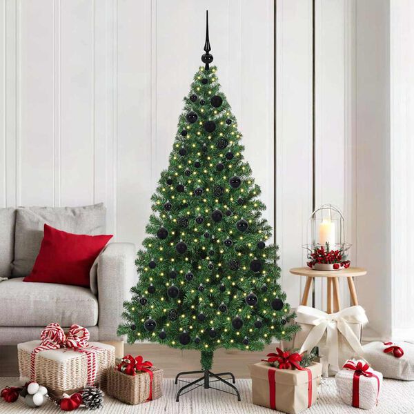 vidaXL &Aacute;rbol de Navidad artificial Verde 180 cm PVC y Acero y Pl&aacute;stico