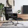 vidaXL Sill&oacute;n reclinable masaje con reposapi&eacute;s cuero sint&eacute;tico negro