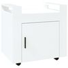 vidaXL Carrito de escritorio contrachapada blanco brillo 60x45x60 cm