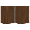 vidaXL Muebles de TV de pared 2 uds madera marr&oacute;n roble 40,5x30x60 cm