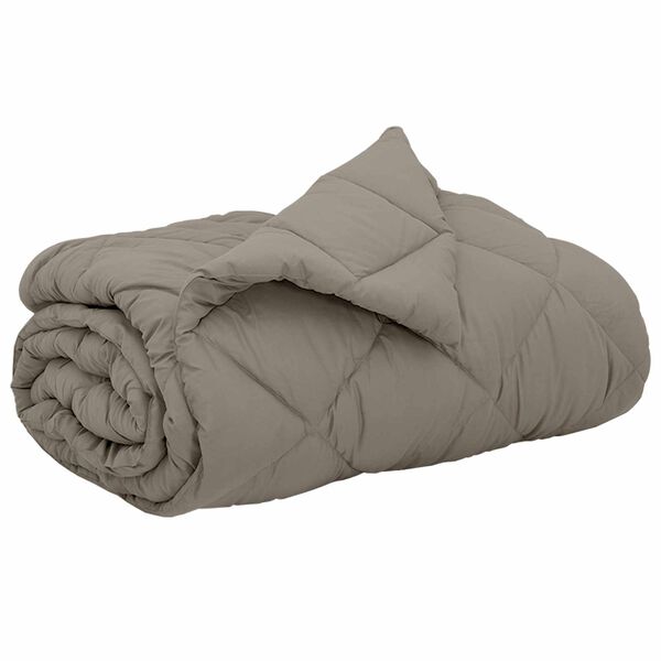 vidaXL Edred&oacute;n de Todo el A&ntilde;o Gris Claro 240 x 260 cm Microfibra