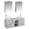 vidaXL Juego de muebles de ba&ntilde;o 5 uds. Gris Hormig&oacute;n