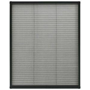 vidaXL Mosquitera plisada para ventanas aluminio antracita 80x100cm
