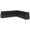 vidaXL Patio Sofa Set 9 plaza Black
