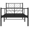 vidaXL Estructura cama sin colch&oacute;n con estribo metal negro 75x190 cm