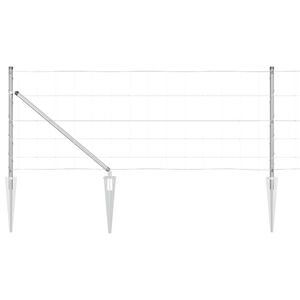 vidaXL Poste de Valla Galvanizado 25 x 0,8 m Acero