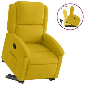 vidaXL Sill&oacute;n reclinable elevable terciopelo amarillo