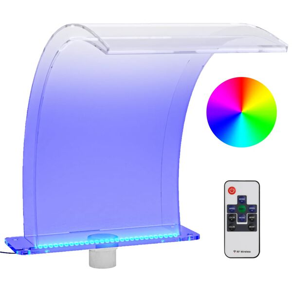 vidaXL Fuente de piscina con LED RGB acr&iacute;lico 50 cm