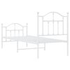 vidaXL Estructura cama sin colch&oacute;n con estribo metal blanco 75x190 cm