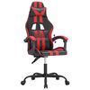 vidaXL Silla gaming cuero sint&eacute;tico negro y rojo