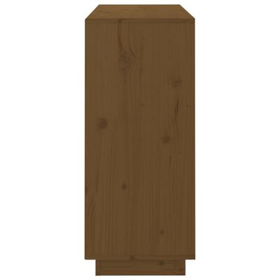 vidaXL Aparador de madera maciza de pino marrón miel 104,5x34x80 cm