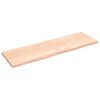 vidaXL Estante de pared madera maciza roble sin tratar 200x60x(2-4) cm