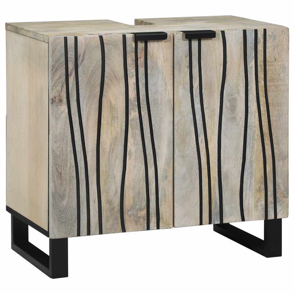 vidaXL Gabinete de Lavabo para Ba&ntilde;o con estante 62 x 33 x 58 cm