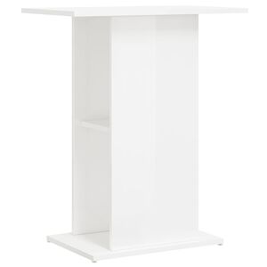 vidaXL Soporte acuario madera ingenier&iacute;a blanco brillo 60,5x36x72,5 cm