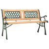 vidaXL Banco de jard&iacute;n hierro fundido y madera de abeto maciza 122 cm