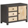 vidaXL Aparador de madera maciza de mango gris y blanco 75x35x55 cm