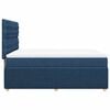 vidaXL Cama box spring con colch&oacute;n tela azul 140x200 cm