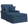 vidaXL Chaise Lounge con Falda con coj&iacute;n Azul 91 x 157 x 91 cm tela