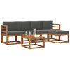 vidaXL Conjunto de sof&aacute;s de exterior 6 pcs Natural y Antracita