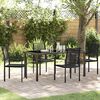 vidaXL Conjunto de Comedor de Jard&iacute;n 5 pcs Negro