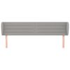 vidaXL Cabecero de tela gris claro 203x23x78/88 cm