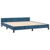 vidaXL Estructura de cama sin colch&oacute;n terciopelo azul oscuro 160x200cm