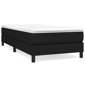 vidaXL Estructura de cama con somier tela negro 80x200 cm