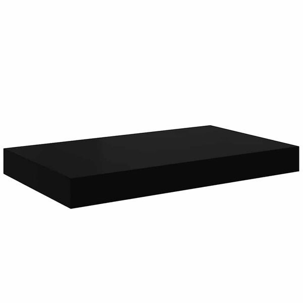 vidaXL Estante flotante de pared negro brillante MDF 40x23x3,8 cm
