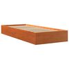 vidaXL Estructura de cama sin colch&oacute;n madera maciza marr&oacute;n 75x190 cm