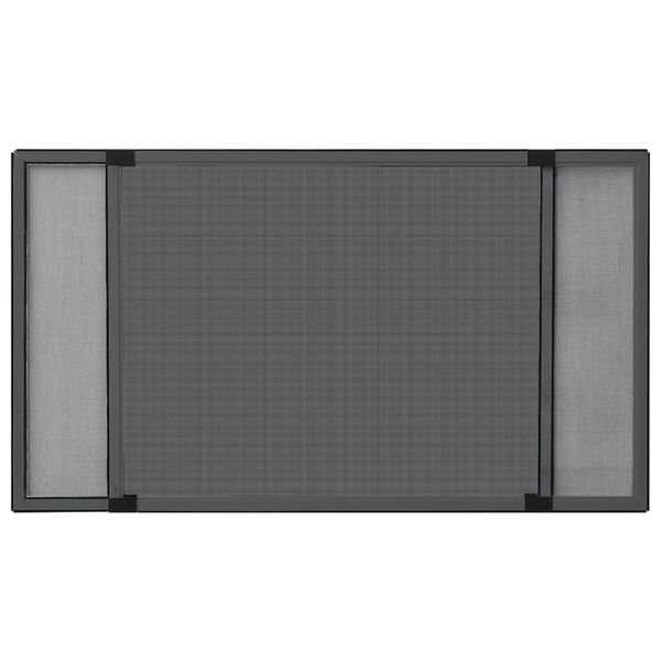 vidaXL Mosquitera extensible de ventanas gris antracita (100-193)x75cm