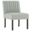 vidaXL Silla tapizada de terciopelo gris claro