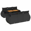 vidaXL Set de sof&aacute;s de jard&iacute;n 7 pzas con cojines rat&aacute;n sint&eacute;tico negro
