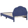 vidaXL Cama para ni&ntilde;os con cabecero Azul Polic&iacute;a 90 x 190 cm